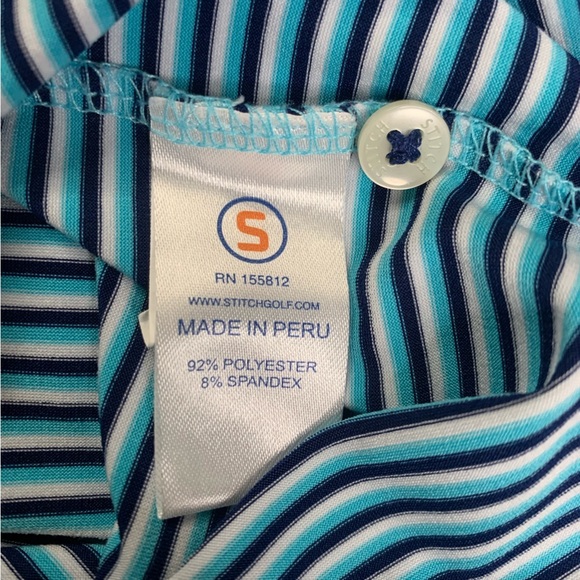 STITCH XL Golf Polo Stripe Breathable Moisture Wicking Antimicrobial - Picture 10 of 11